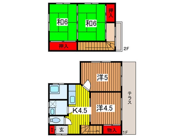 中尾貸家の物件間取画像